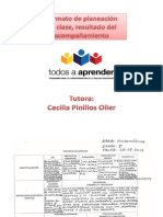 Formato de Planeación de Clase Resultado Del Acompañamiento IETA Las Conchitas