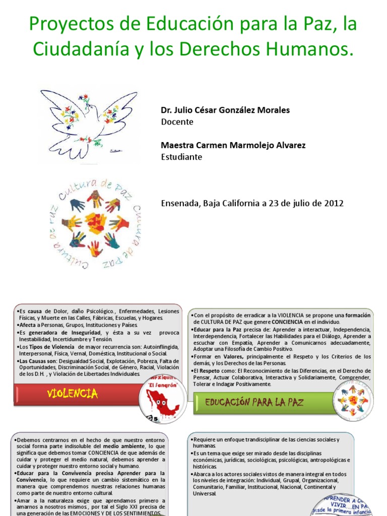 Educación para la Paz y Derechos Humanos | PDF | Violencia | Derechos ...