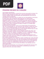 PEQUENO RECADO DO CORAÇÃO