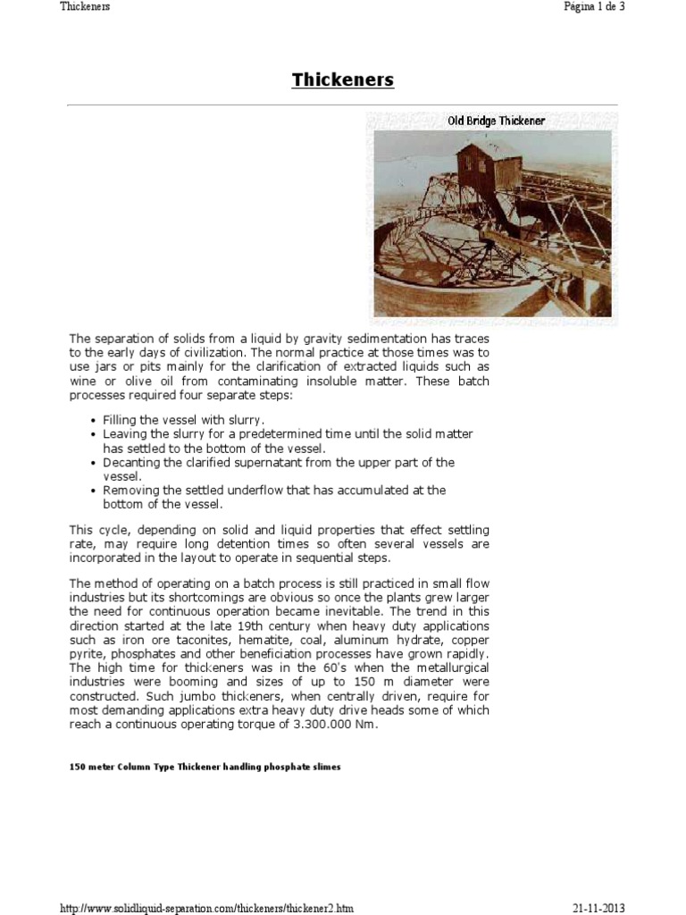 Thickeners Thickener2 PDF Pump Chemical Engineering