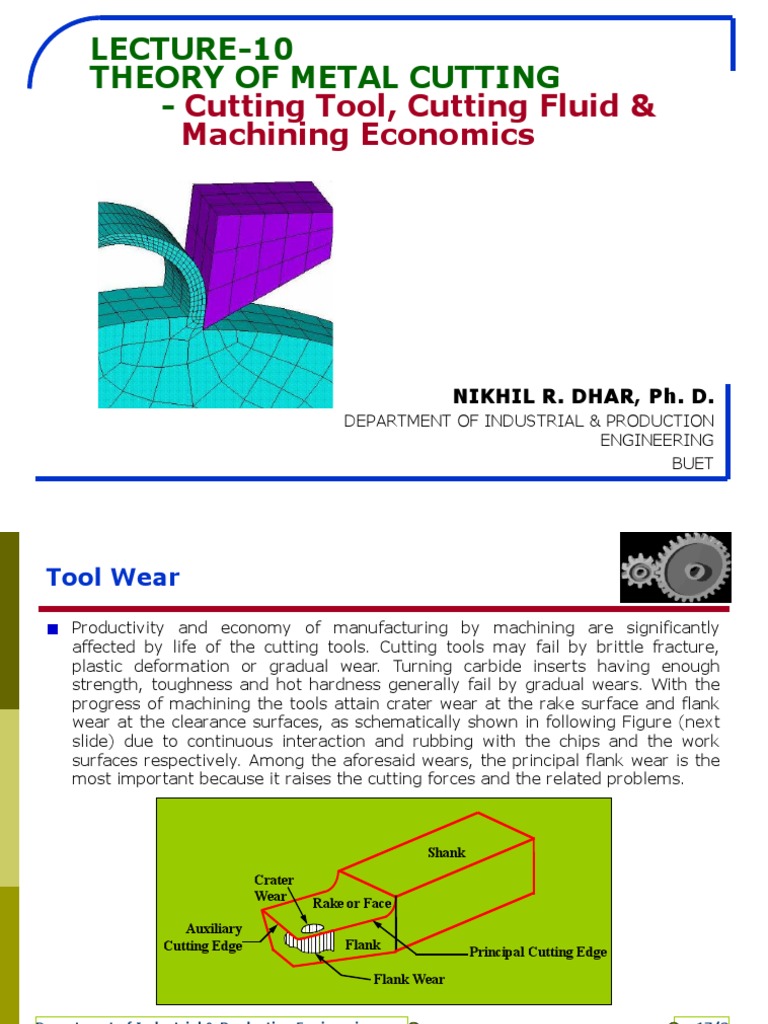 THEORY of METAL CUTTING-Cutting Tool, Cutting Fluid & Machining ...