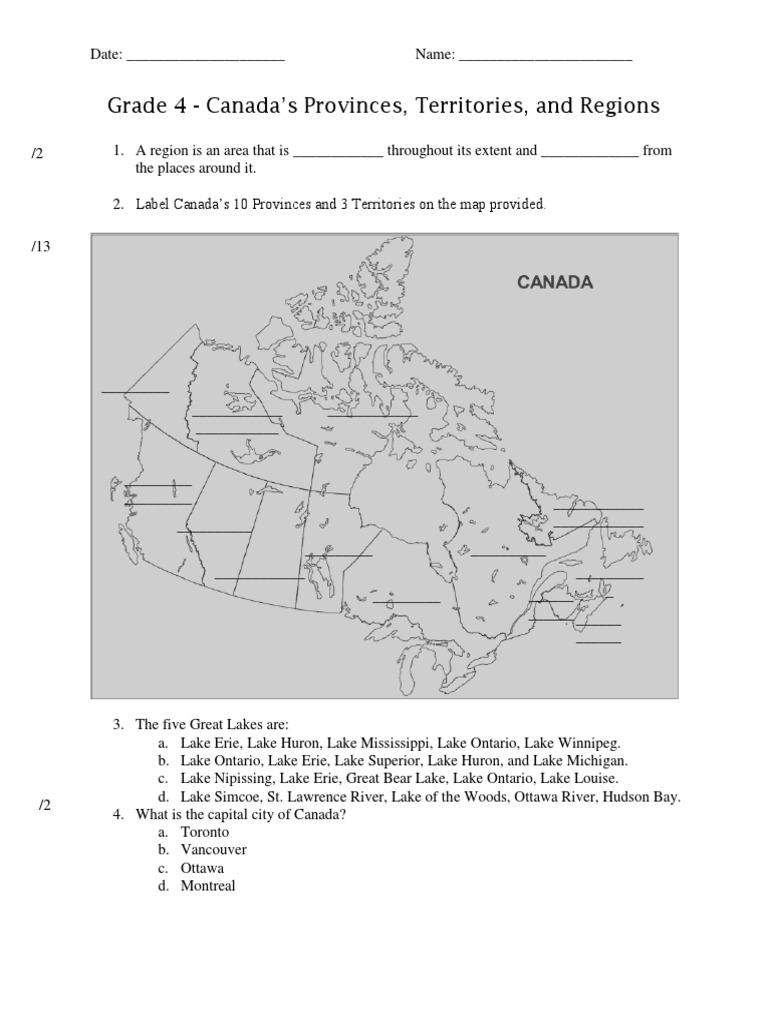 grade 4 social studies test