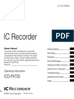 Manual Grabadora Sony ICDPX720 PDF
