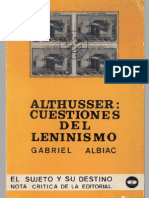 Albiac, Gabriel - Louis Althusser. Cuestiones Del Leninismo