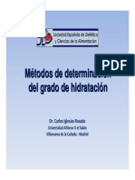 Métodos de Determinación Del Grado de Hidratación - Carlos Iglesias