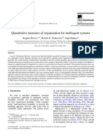 Quantitative Measures of Organization For Multiagent Systems