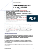 Como Transformar Las Crisis en Oportunidades: 1 Parte