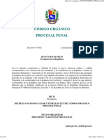 Decreto Código Procesal Penal Venezuela