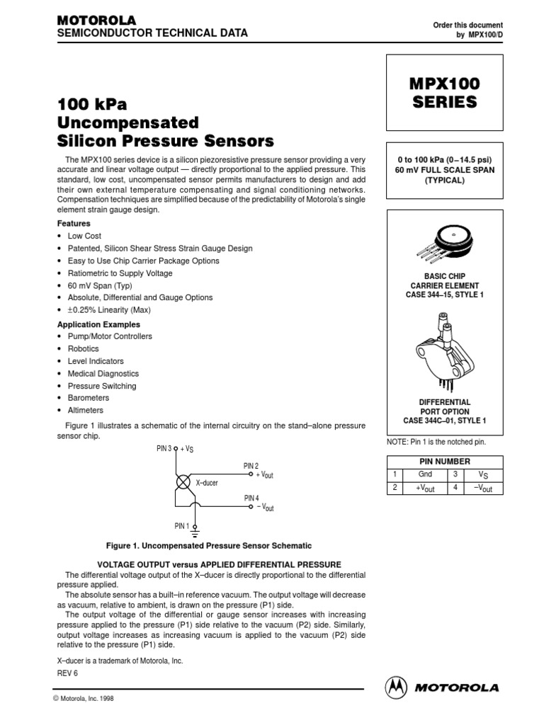 Datasheet Sensor de Presion PDF Pressure Electrical Engineering