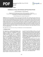 Download Stabilization of Clayey Soil with Lime and Waste Stone Powder by Jessica Clark SN187473242 doc pdf