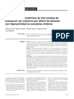 Analisis Psicometrico de Pruebas Para El Tdah