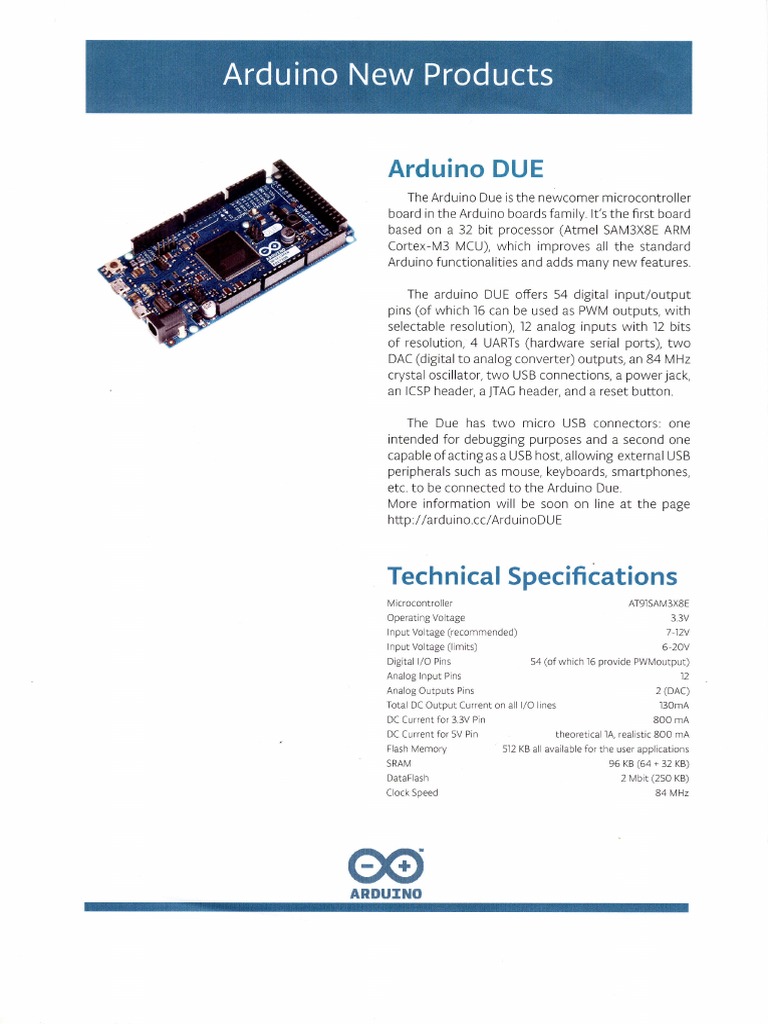 Arduino Due: Advanced Microcontroller | PDF | Teaching Methods ...