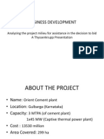 Analyzing the Project Milieu for Orient Cement Plant Bid