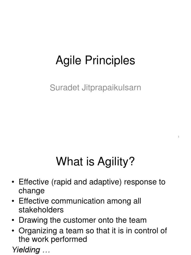 Agile Principles: Suradet Jitprapaikulsarn | PDF | Agile Software ...