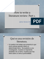 How to Write a Literature Review Part 1