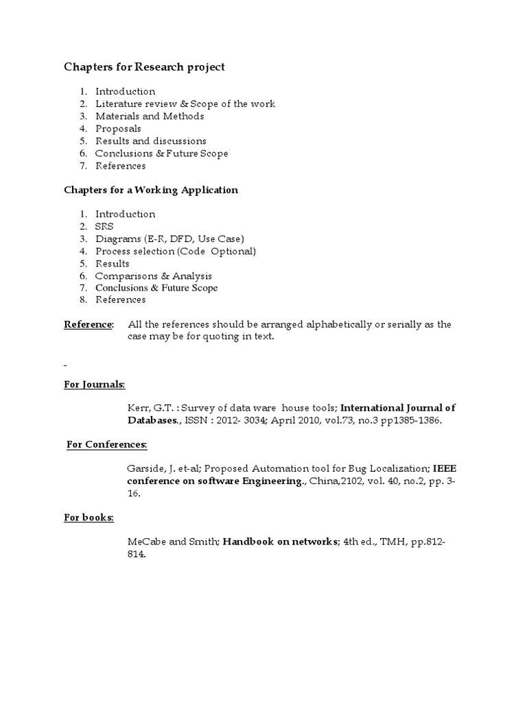 Research & Application Project Guide | PDF