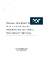 PROGRAMA DE ATENCIÓN KINÉSICA EN PACIENTE AMPUTADO DE EXTREMIDAD INFERIOR II Parte