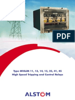 Type MVAJM 11, 13, 14, 15, 25, 41, 45 High Speed Tripping and Control Relays