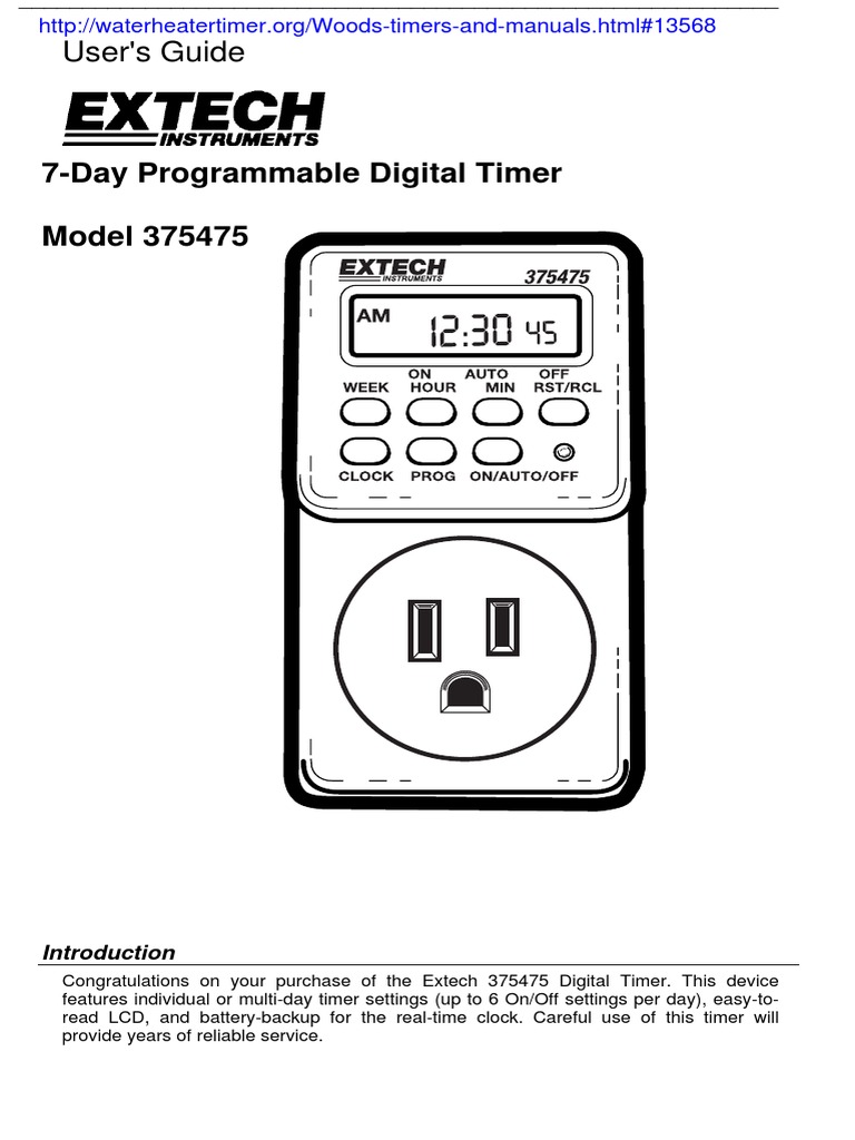 Timer Manual N21JU | Timer | Ac Power Plugs And Sockets | Free 30-day