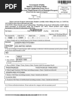 Government of India Ministry of External Affairs Passport Application Form (No.1) (For New / Re-Issue/ Replacement of Lost/Damaged Passport)