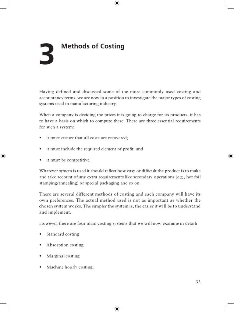 Key Costing Methods in Manufacturing | PDF