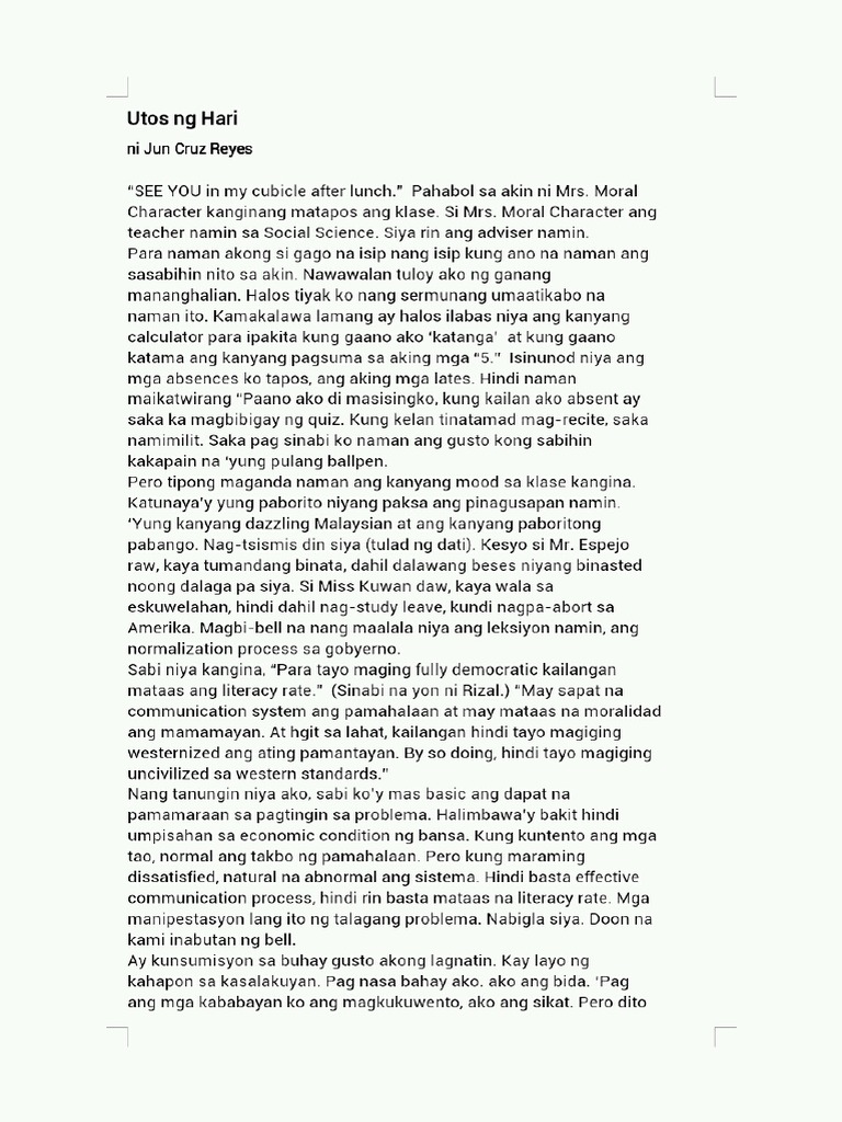 Utos ng hari essay 07 image