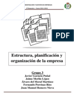 Estructura, Planificacion y Organizacion de La Empresa