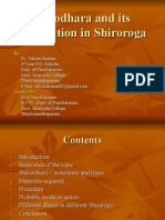 Shirodhara and Its Application in Shiroroga
