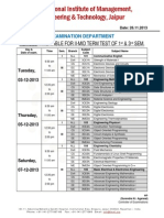 Revised Time Table of II MTT I & III Sem Dec. 2013 (1)