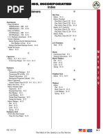 Index Metric Fasteners: M e T R I C S