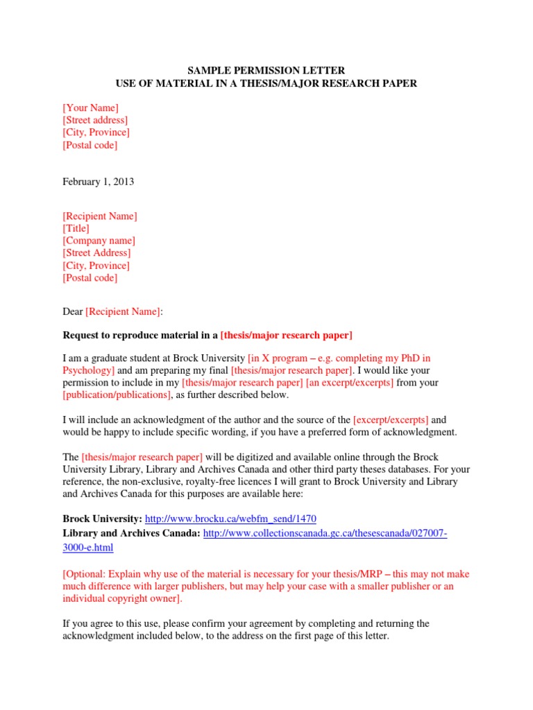 permission request letter for thesis survey