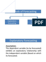Methods of Forecasting: Explanatory Forecasting Time Series Forecasting