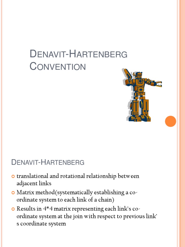 Denavit Hartenberg Convention | Cartesian Coordinate System ...