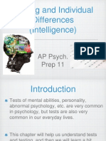 AP Psych Prep 11 - Testing and Individual Differences