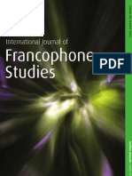 International Journal of Francophone Studies: Volume: 10 - Issue: 3