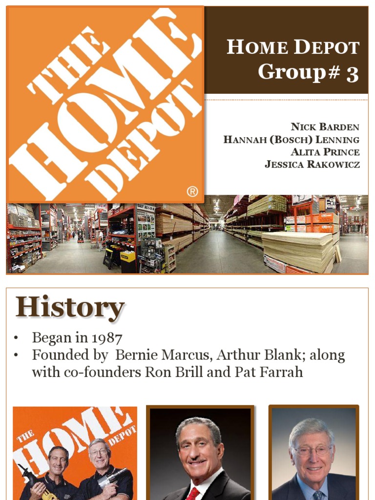Home Depot Final Powerpoint PDF The Home Depot Turnover (Employment)