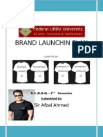 Brand Launchin Plan: Sir Afzal Ahmed