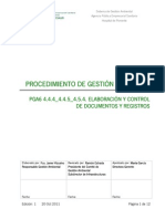 Elaboración y Control de Documentación y Registros ISO 14001