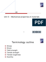 Material Science Unit 5 - Mechanical Properties of Materials