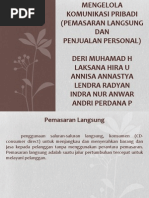 Download Mengelola Komunikasi Pribadi Pemasaran Langsung Dan Penjualan by Deri Muhamad Hardiana SN187600641 doc pdf