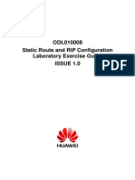 ODL010012 Static Route and RIP Configuration Laboratory Exercise Guide ISSUE1 PDF