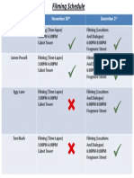 The Filming Plan