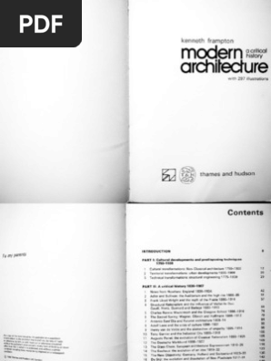 Frampton Modern Architecture A Critical History Pdf