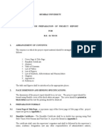 Format of Project Report