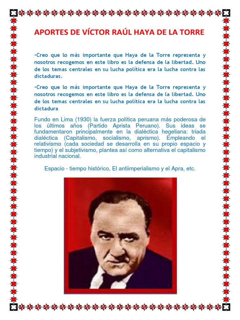 Aportes de Víctor Raúl Haya de la Torre | PDF