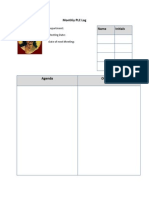 Monthly PLC Log Template