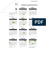 Calendario Laboral Sevilla 2014: Enero Febrero Marzo