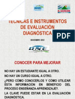 Técnicas e Instrumentos de Evaluación Diagnóstica