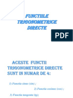 Functiile Trigonometrice Directe