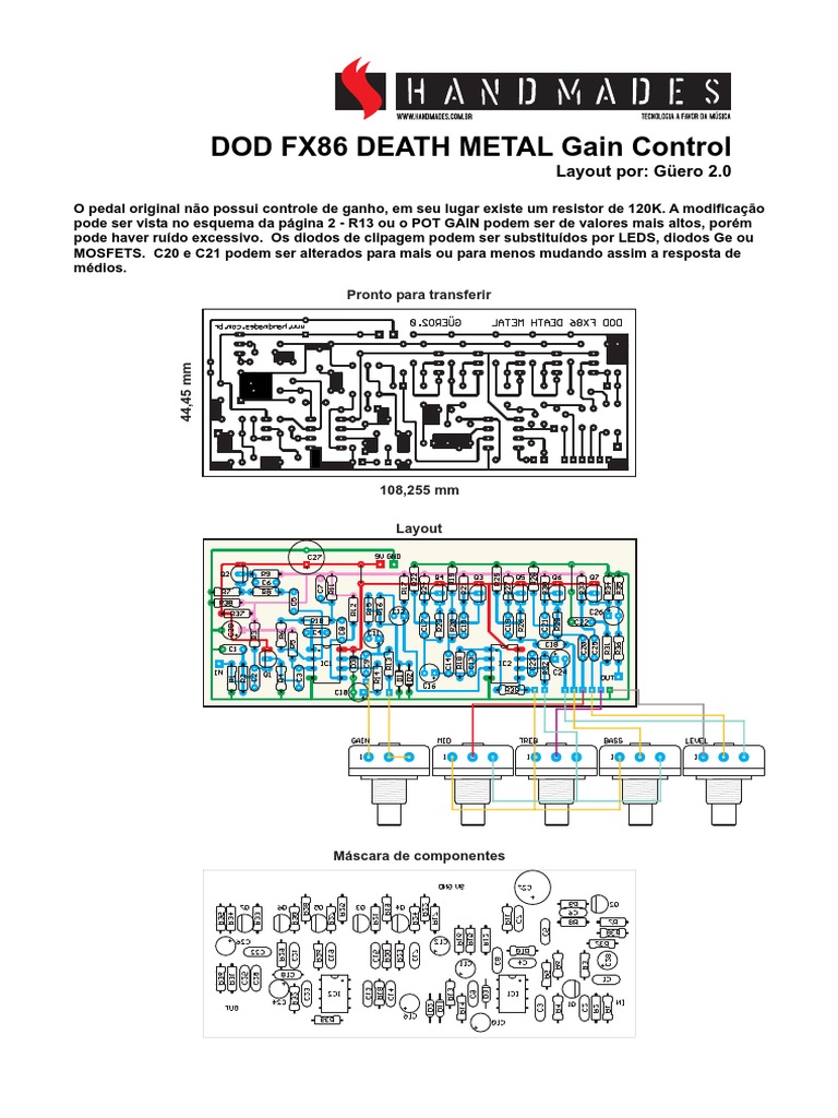 Modificação do Pedal DOD FX86 Death Metal | PDF